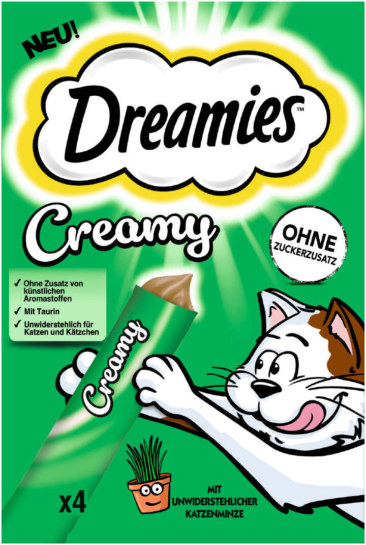 Dreamies Creamy mit Katzenminze Multipack